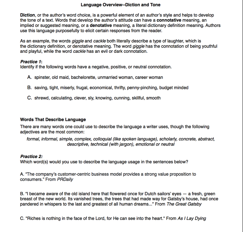 literal and implied meaning worksheets